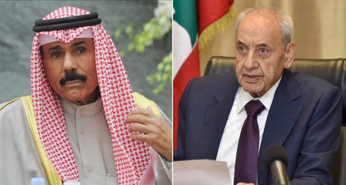 الرئيس بري أبرق إلى ولي عهد الكويت ونظيره الكويتي معزياً برحيل أمير الدولة
