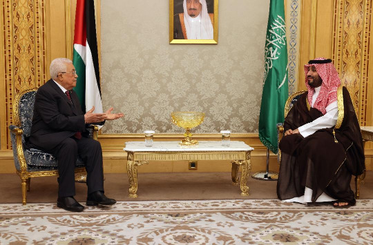 الرئيس عباس يبحث مع ولي العهد السعودي المستجدات على الساحة الفلسطينية