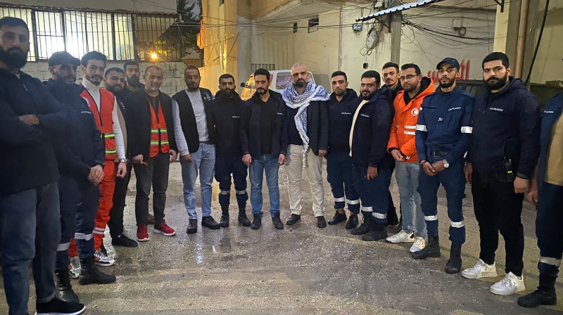 مسؤولا دائرة الشباب في سفارة فلسطين ووحدة الإسعاف والطوارئ لجمعية الهلال الأحمر الفلسطيني بزيارة لمنطقة الشمال