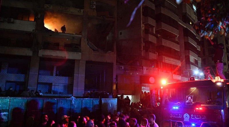 بالفيديو - مشاهد جديدة توثق لحظة استهداف الضاحية الجنوبية