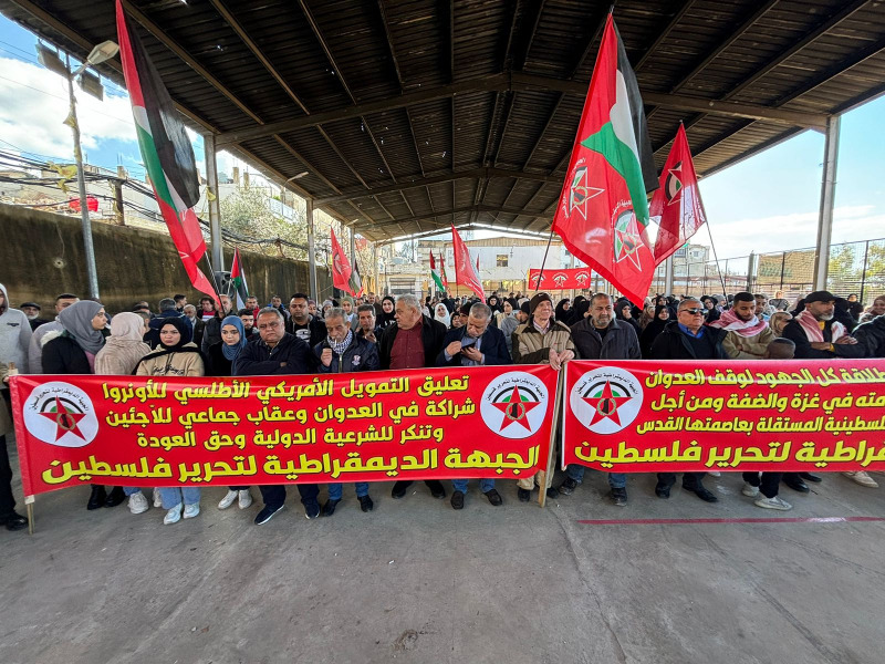 دعما لغزة ومقاومتها ... "الديمقراطية" في عين الحلوة تحيي ذكرى انطلاقتها بلقاء وطني لبناني فلسطيني