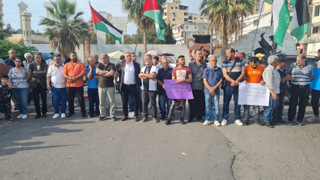 وقفة تضامنية لـ"اتحاد نقابات عمال فلسطين" مع غزة والضفة في صيدا