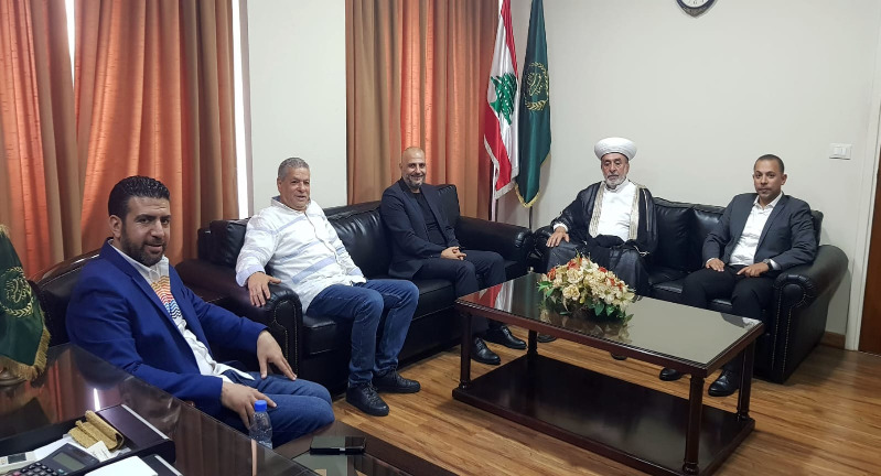 المفتي سوسان يستقبل العميد فادي قرانوح والمقدم ايلي وهبي وأمين السجل العقاري في صيدا باسم حسن