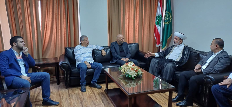 المفتي سوسان يستقبل العميد فادي قرانوح والمقدم ايلي وهبي وأمين السجل العقاري في صيدا باسم حسن