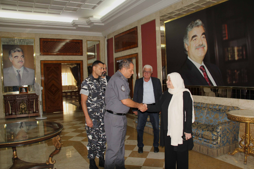 بهية الحريري تستقبل العميد أحمد أبو ضاهر والعقيد وسام باز