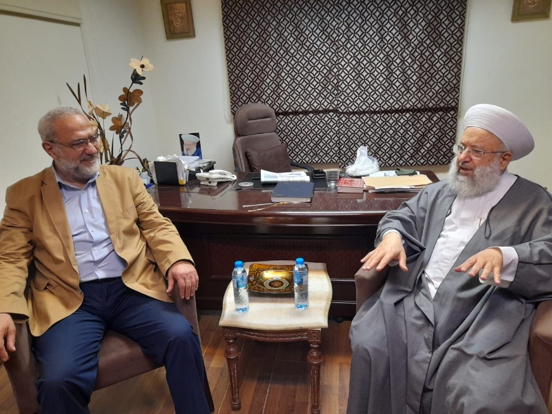 الشيخ حمود يستقبل الحاج محمود قماطي على رأس وفد من حزب الله