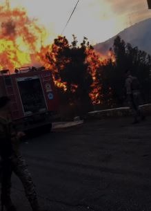 بالصور والفيديو: تجدد الحرائق في بلدة بشامون