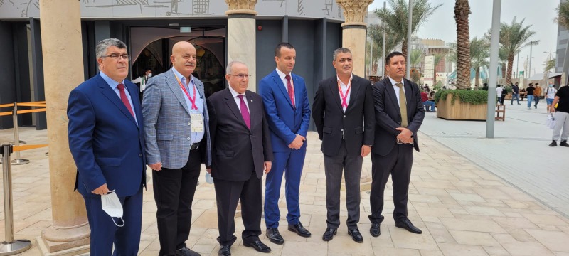 السفير يونس يستقبل وزير الخارجية الجزائري في جناح دولة فلسطين في معرض "اكسبو 2020 دبي"