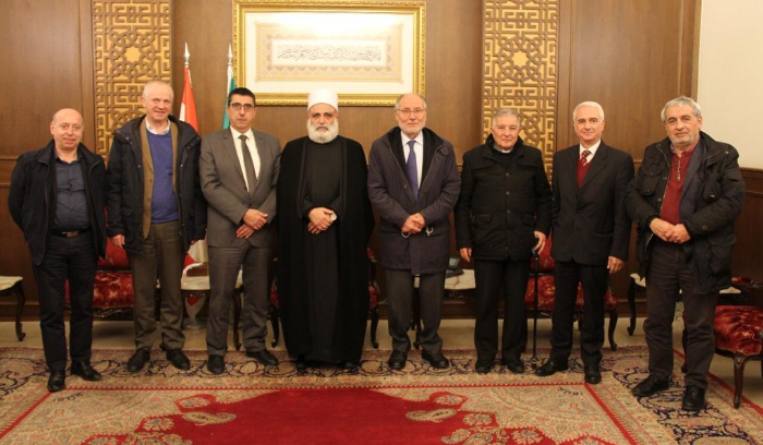 شيخ العقل التقى الحجار والحلبي والمطران نجيم...