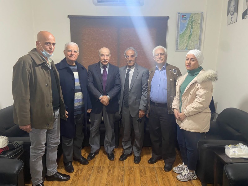 اتحاد الحقوقيين الفلسطينيين  في لبنان يزور فيصل ويهنئه بانتخابه نائبا لرئيس المجلس الوطني الفلسطيني .