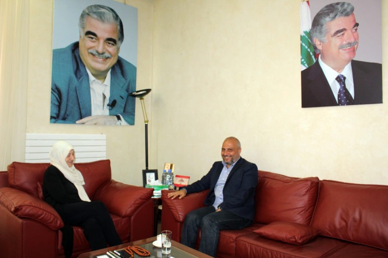 بهية الحريري تلتقي رئيس بلدية صيدا محمد السعودي والعقيد فادي قرانوح