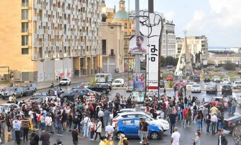 إحراق قبضة الثورة في بيروت
