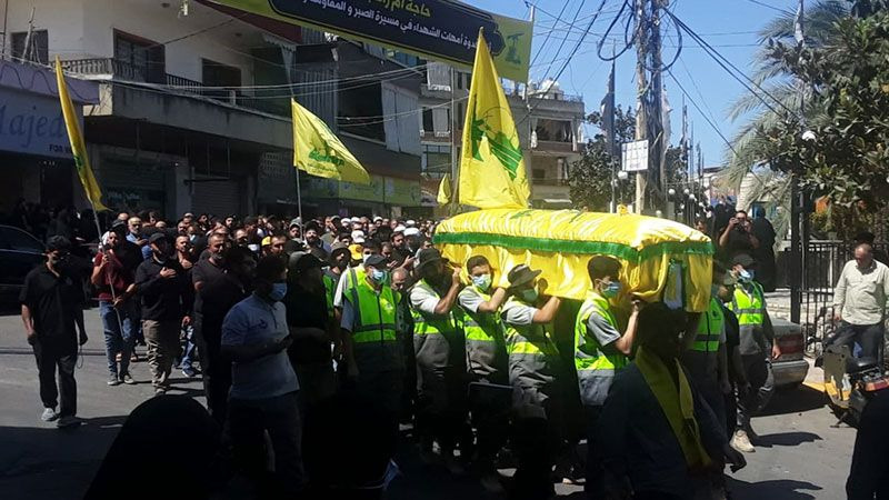 "الحزب" وأهالي جبشيت شيعوا والدة الشهيد الشيخ راغب حرب في مأتم حاشد