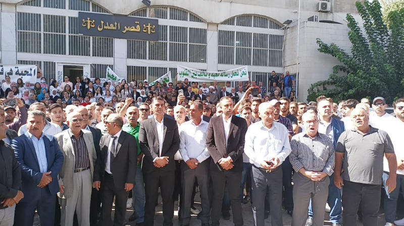 أبناء الطريقة الشاذلية اليشرطية من أمام قصر عدل زحلة: نحن نحمل رسالة محبة وتآلف وسلام