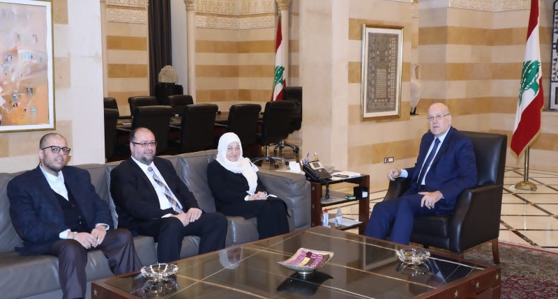 الرئيس ميقاتي يستقبل بحضور بهية الحريري البرفسور معاذ الملاح ويهنئه على توليه رئاسة "الجمعية الأميركية للتصوير النووي للقلب"