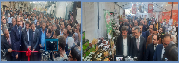 السفير عبد الهادي يشارك بافتتاح سوق رمضان الخيري في مخيم اليرموك