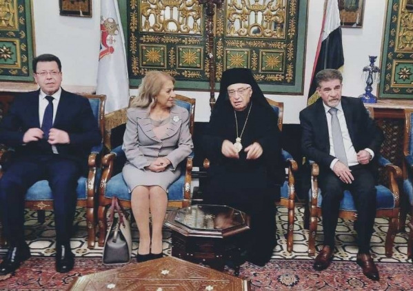السفير عبد الهادي يهنئ البطريرك عبسي بمناسبة عيد الفصح