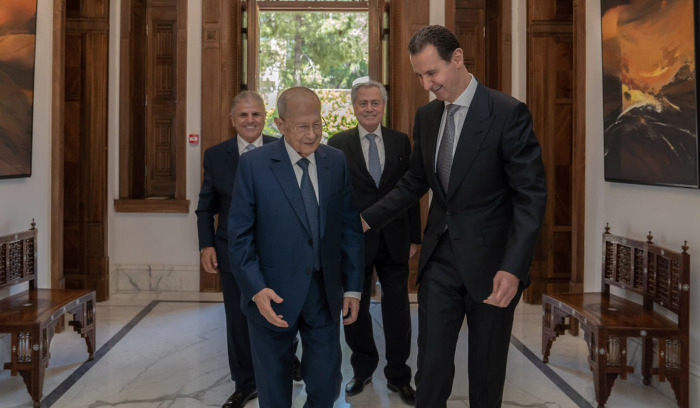 الرئيس الأسد استقبل الرئيس عون: اللبنانيون قادرون على صنع استقرار بلدهم بالحوار والتوافق