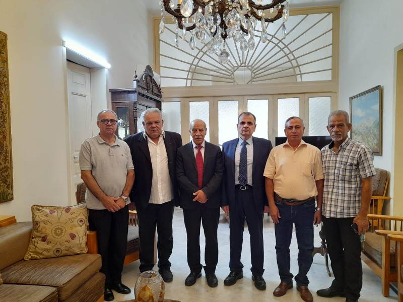 البزري بحث مع نائب رئيس المجلس الوطني الفلسطيني الوضع الأمني في عين الحلوة  والتعمير