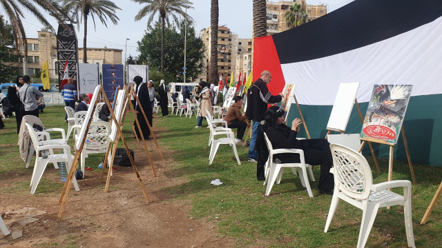 التعبئة التربوية لـ"الحزب" نظمت مرسما فنيا في صيدا دعما للمقاومة الفلسطينية