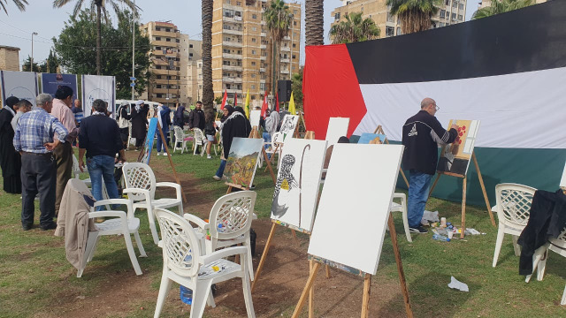 التعبئة التربوية لـ"الحزب" نظمت مرسما فنيا في صيدا دعما للمقاومة الفلسطينية
