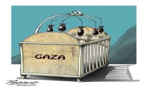 آلة القتل الإسرائيلية تستهدف أطفال غزة .. للفنان المكسيكي أنطونيو رودريغز