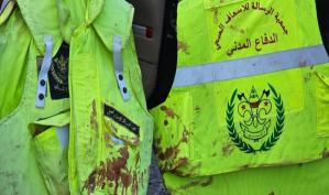 بالصور:  سيارة المسعفين التابعة لجمعية الرسالة للإسعاف الصحي التي استهدفها الاحتلا.ل الإسرائيلي في طيرحرفا
