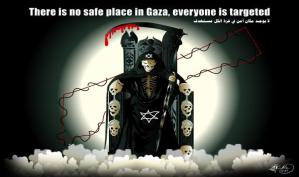 لا مكان أمن في غزة … كاريكاتير ماهر الحاج