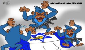 خلافات داخل مجلس الحرب الإسرائيلي … كاريكاتير ماهر الحاج