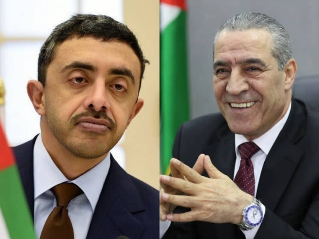 حسين الشيخ يبحث ووزير الخارجية الإماراتي تطورات العدوان الإسرائيلي المتواصل على غزة