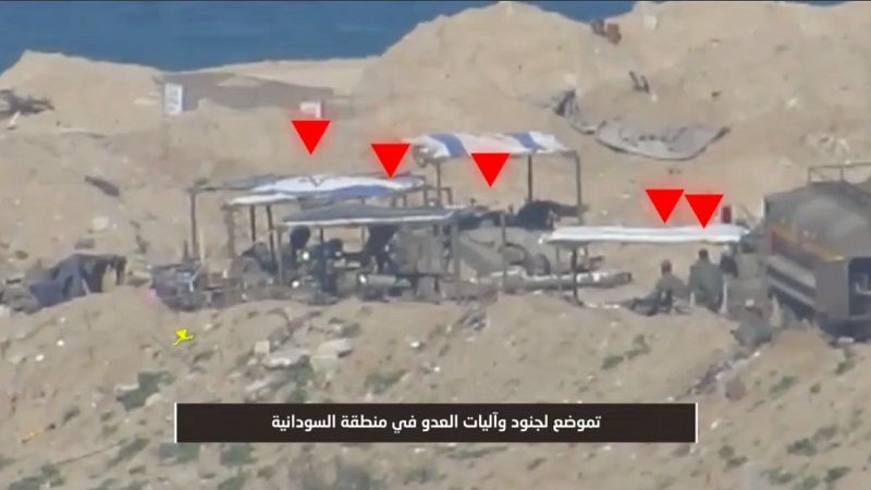 بالفيديو - مشاهد استهداف نقطة دعم لوجستي وتموضع لجنود الاحتلال شمال غزة!