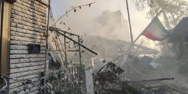 بالفيديو - آثار الدمار الكبير الذي لحق بمبنى القنصلية الإيرانية في دمشق جراء الغارة الإسرائيلية