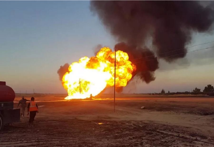 إندلاع حريق في خط أنابيب لنقل النفط في سوريا