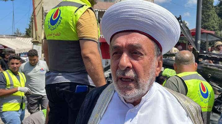المفتي سوسان يتفقد مكان اغتيال المقدح: صيدا ستبقى صامدة بوجه الاحتلال الإسرائيلي