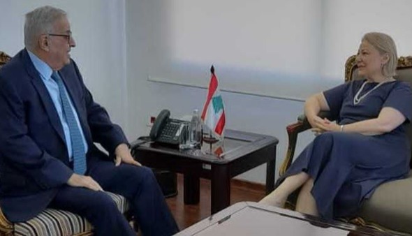 بوحبيب خلال لقائه سفيرة اليونان: نتمسّك بالقرار 1701 وحل أزمة النزوح السوري