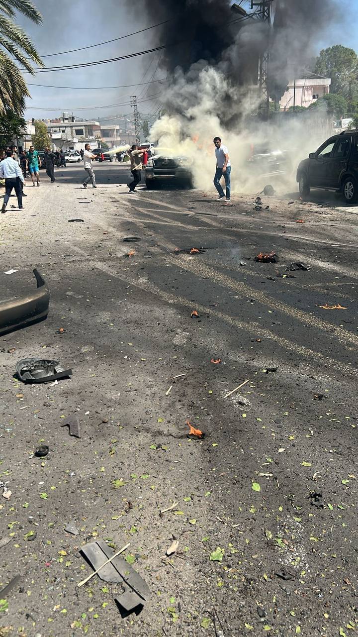 سقوط شهداء  وجرحى جراء انفجار جسم من مخلفات العدوان في بريقع جنوب لبنان