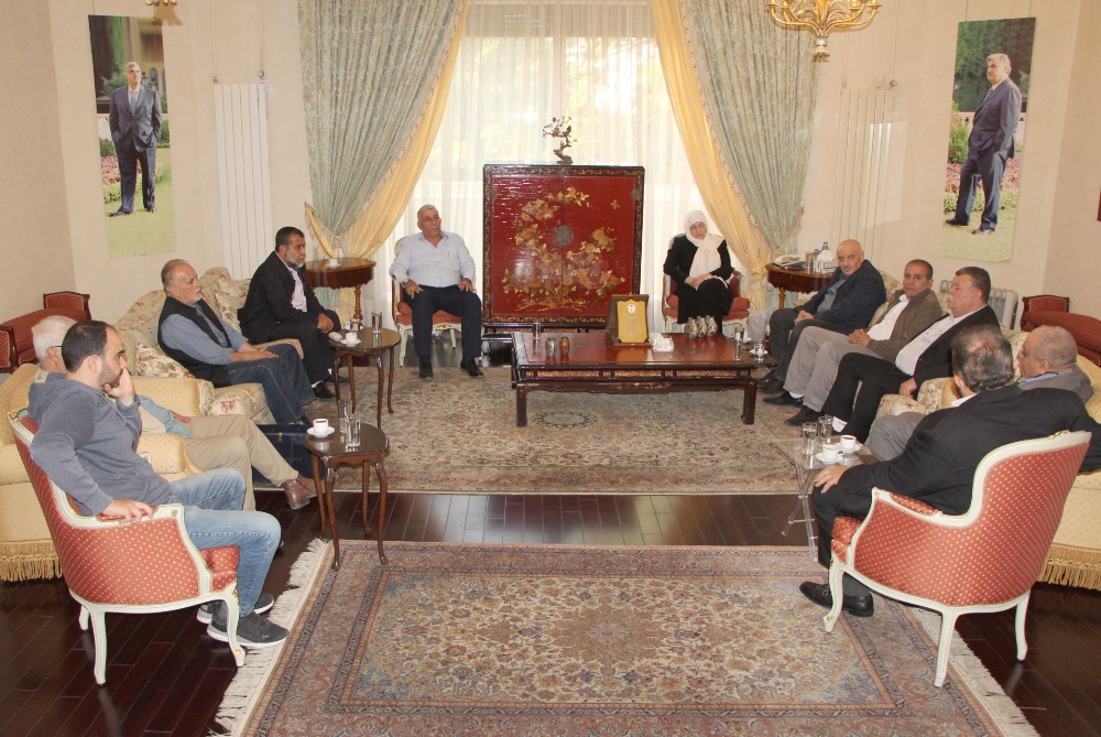 بهية الحريري التقت وفداً من لجنة المتابعة المركزية للجان الشعبية الفلسطينية