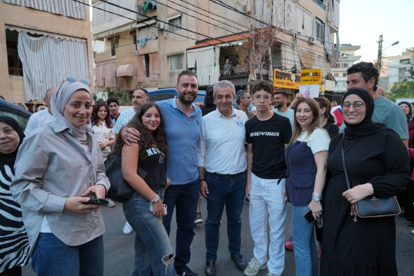 استقبال حاشد للائحة "سوا لصيدا" في منطقة البستان الكبير