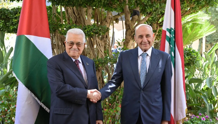 الرئيس عباس يجتمع مع الرئيس بري