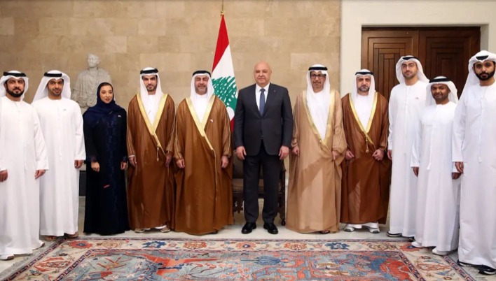 الرئيس عون يشكر بن زايد: زيارة البعثة تجسيد لنتائج القمة اللبنانية-الإماراتية