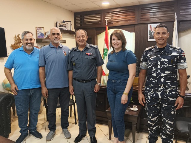 المهندسة آية البلولي تلتقي العميد أحمد أبو ضاهر والعقيد وسام باز في صيدا