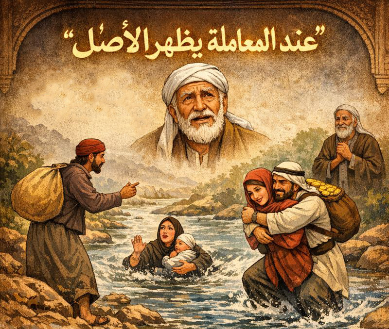 "عند المعاملة… يظهر الأصل"!