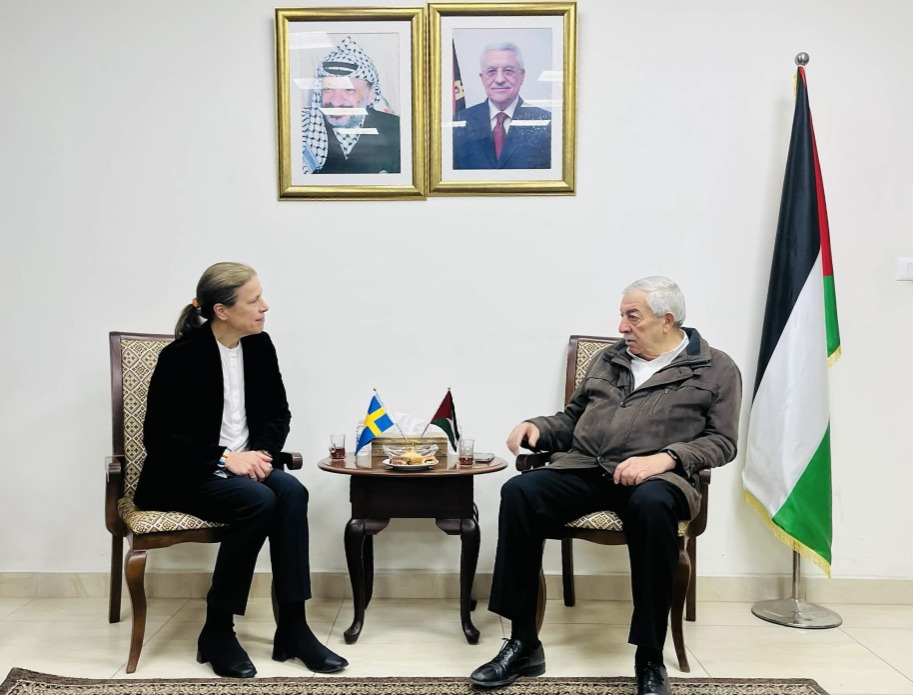 العالول والقنصل السويدي العام يبحثان التطورات السياسية في الأراضي الفلسطينية