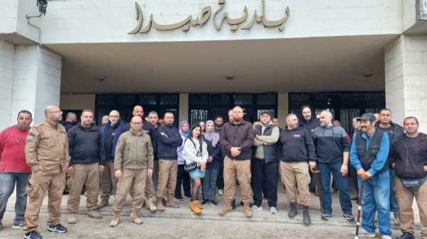 ​وقفة لموظفي بلدية صيدا احتجاجاً على عدم دفع رواتبهم منذ شهرين
