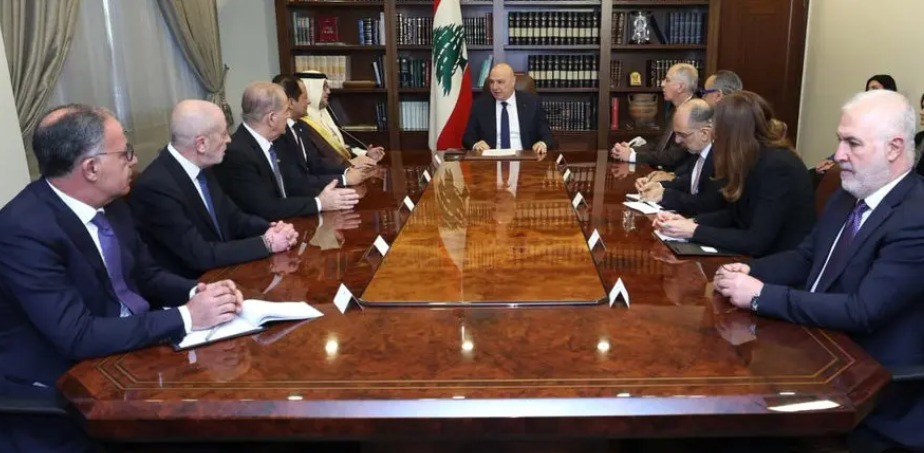 الرئيس عون أكد للخماسية أن ⁠إطلاق الصواريخ كان من خارج جنوب الليطاني