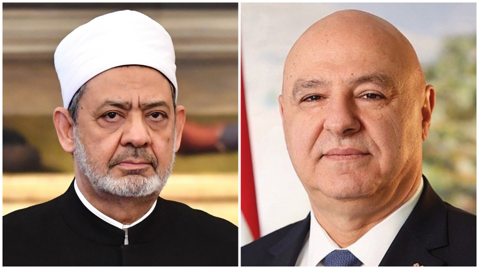 الرئيس عون يتلقى اتصالاً من شيخ الأزهر: تضامن كامل مع لبنان في وجه المعاناة الراهنة