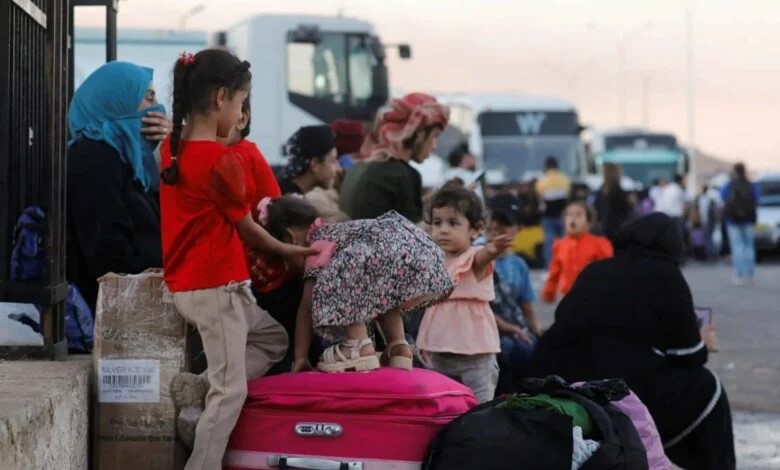 كم بلغ العدد الاجمالي للنازحين في مراكز الإيواء