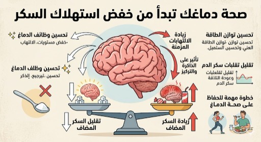 تحذيرات من تأثير السكر على الدماغ والصحة العامة