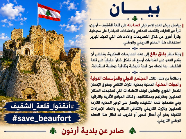 انقذوا قلعة الشقيف
