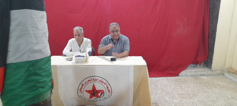 قطاع العمال في الجبهة الديمقراطية ينظم ندوة حول خدمات "الأونروا" في مخيم عين الحلوة